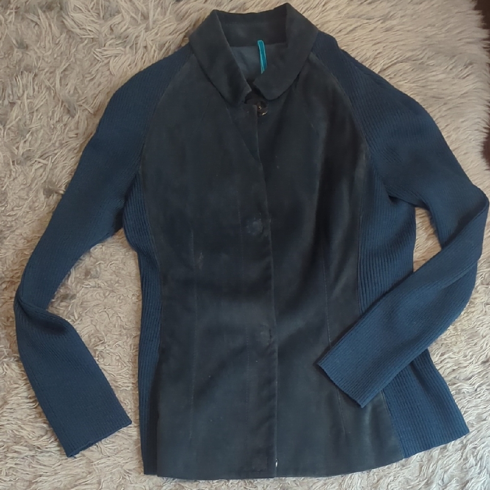 Piazza Sempione Suede And Wool Jacket